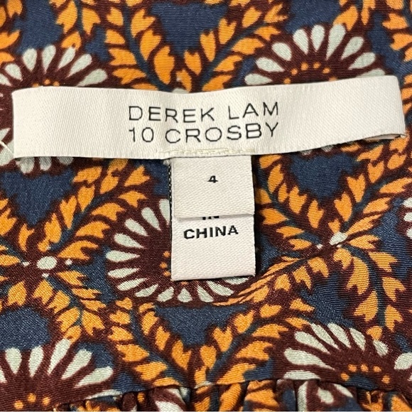 10 CROSBY DEREK LAM NWOT Silk Medallion Floral Dress - Picture 8 of 10